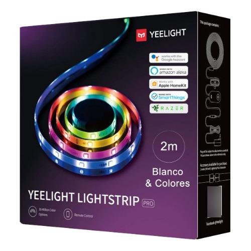 Tira Led Wifi Rgb Inteligente Yeelight Google Homekit Alexa Color de la luz Blanco y Colores