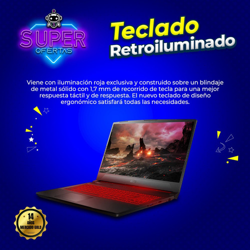 Imagen 3 de 10 de G A M E R Msi I7 + 16gb + 512gb + Rtx 3050ti + Full Regalos