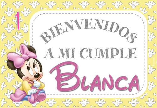 Candy Bar Mini Kit Imprimible Minnie Baby Mod.1 Cumple Bb Sh