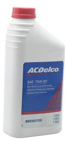 Óleo Sintético Diferencial Sae 75w90 Acdelco 98550135