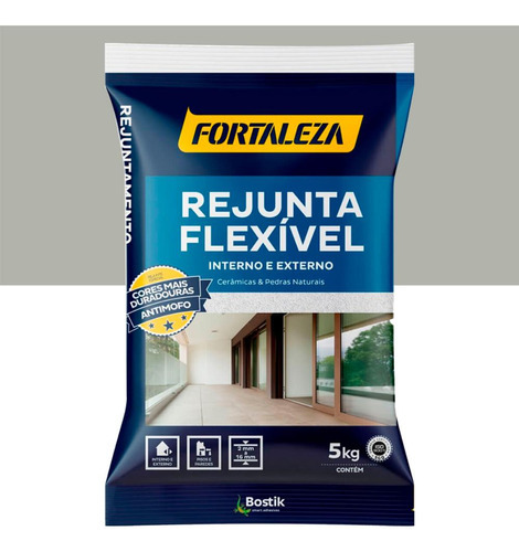 Rejunte Flexível Para Pisos E Azulejos Cinza PLATINA 5kg