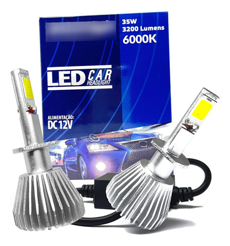Kit Lampada Led Headlight Shocklight H1 H7 H8 H9 H11 Hb16 