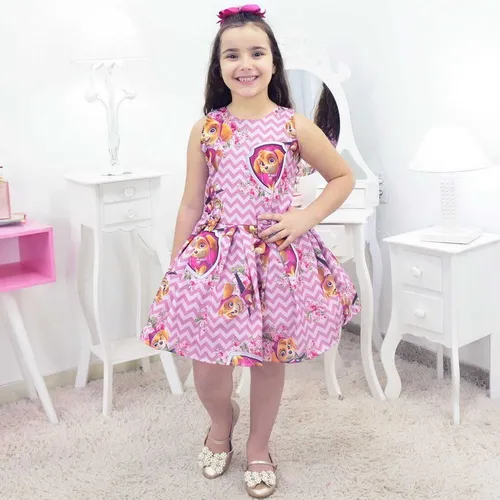 Vestido Skye Da Patrulha Canina Parcelamento sem juros