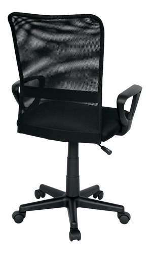 Imagen 5 de 7 de Silla De Oficina Baraya Giratoria Negra Ergonómica