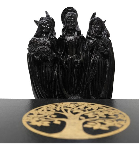 Kit Altar Black Deusa Triplice Caixa Banimento Caldeirão Pen