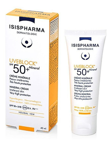 Uveblock Spf 50+ Mineral Cream - Isis Pharma 40 Ml