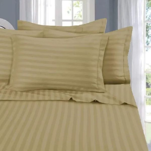 Juego De Sabanas Dobby 600h 140x190 2 1/2 Plazas Colores !!! Beige Dobbi