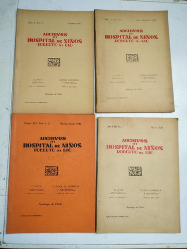 Revista Hospital Niños Roberto Del Río 1938