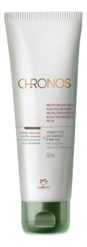 Protetor Natura Antioleosidade Redutor de Poros FPS 30 / FPUVA 10 Chronos Medio-escuro 50ml