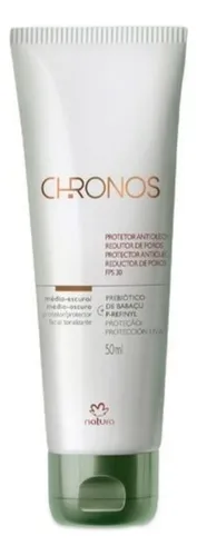 comprar Protetor Natura Antioleosidade Redutor de Poros FPS 30 \u002F FPUVA 10 Chronos Medio-escuro 50ml