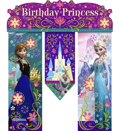 Cartel De Cumpleaños Diseño De Frozen.marca Pyle