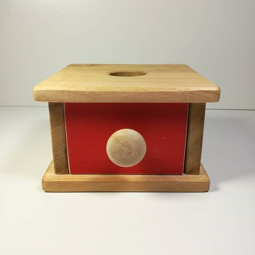 Caja Permanencia Y Encastre Madera  Juguete Montessori 