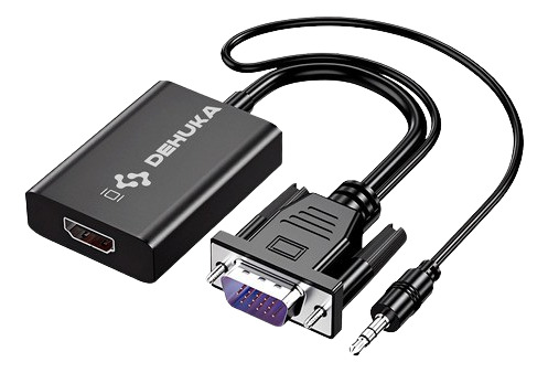 Cable Adaptador Conversor Vga A Hdmi Full Hd Audio Usb Convertidor Monitor Hdmi