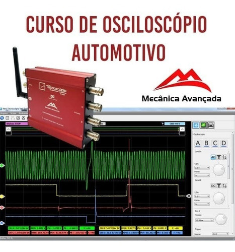 Imagem 4 de 9 de Osciloscópio Automotivo 3 Canais New Tecnoscópio + Curso Ead
