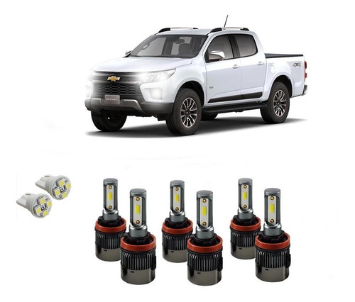 Kit Super Led Plus Chevrolet S10 2017 2018 Alto Baixo Milha