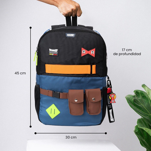 Mochila Dragon Ball Z Androides 17 Y 18 Doble Vista Edición Especial