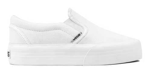 Zapatillas Vicus Slip On Plataforma Lona Blanco