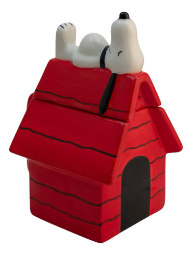 Taza De Cerámica 3d Con Tapa Casa Snoopy Peanuts 591 Ml