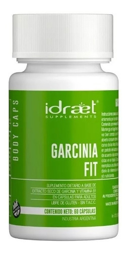 Idraet Garcinia Fit Beauty Caps, Control Peso Y Apetito