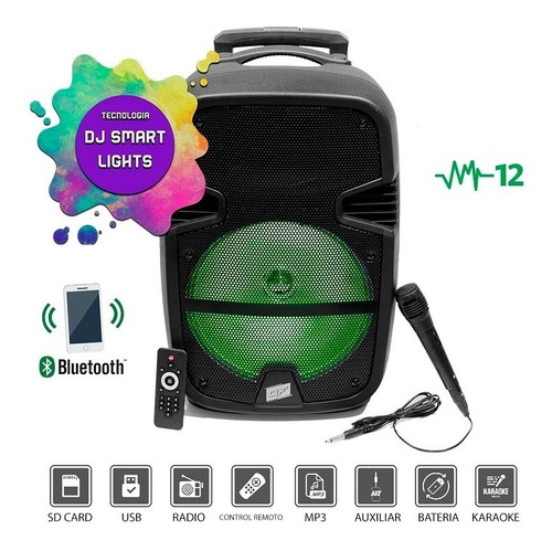 Parlante 12 Portatil Gran Potencia 5000w Bluetooth Karaoke