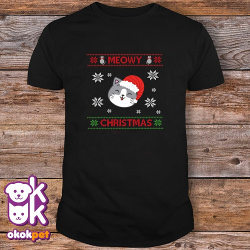 Playera Meowy Christmas Caballero