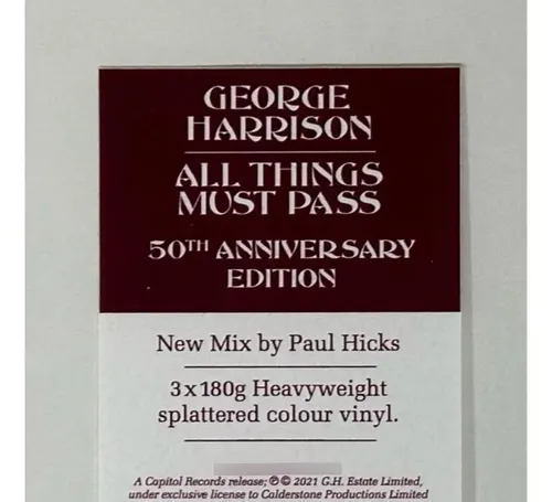 Lp Triplo Colorido George Harrison All Things Must Pass