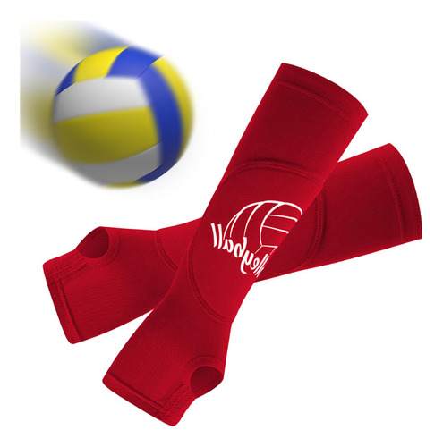 Mangas De Brazo De Voleibol, Almohadillas De Brazo De Rojo M