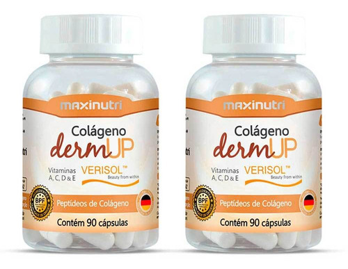 Kit 2 Colágeno Para Pele Dermup Verisol + Vitaminas 90 Caps