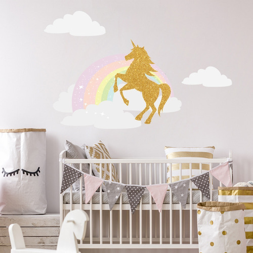 Vinilo Decorativo De Pared Arco Unicornio Adhesivo Sticker