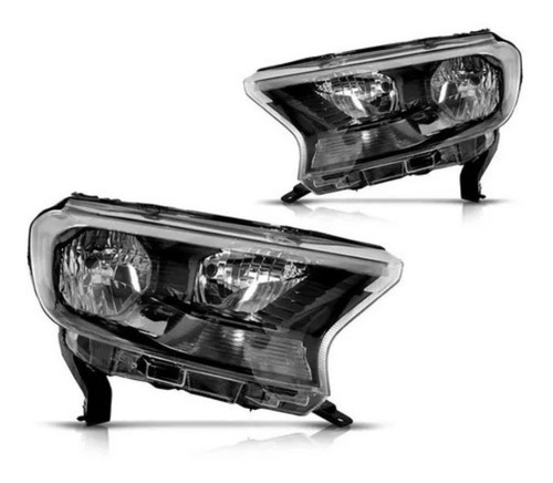 Imagem 2 de 4 de Par Farol Ford Ranger Xls 2017 2018 2019