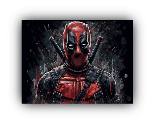 Arte De Pared Ilustraciones Deadpool Estetico 40x30cm