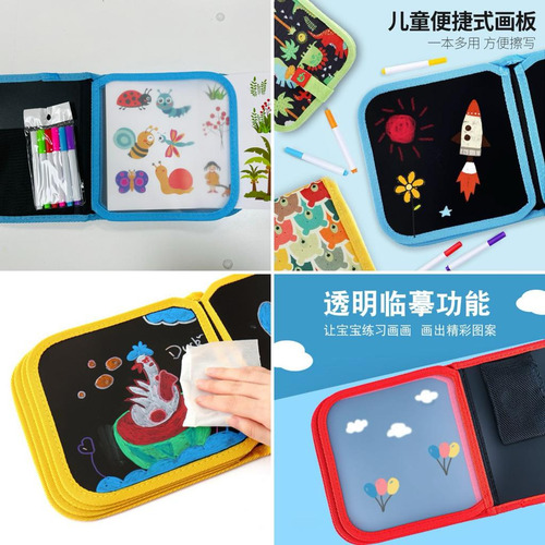 Libreta Pizarrón Mágico Reutilizable Para Niños