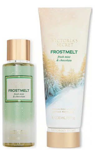 Victoria's Secret Set Crema Y Body Mist Frostmelt 2 Pzas