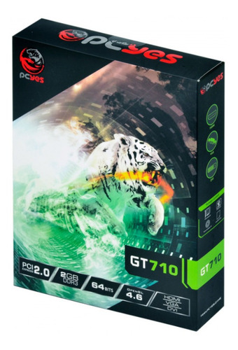 Imagem 4 de 6 de Placa De Vídeo Pcyes Nvidia Geforce Gt710 2gb Ddr3 64bits