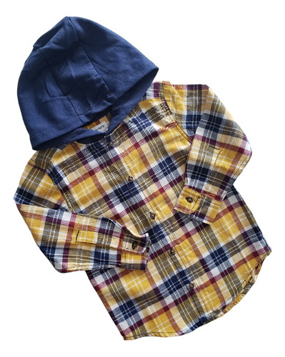 Camisa Con Capucha Niño Cuadros 4 Años 