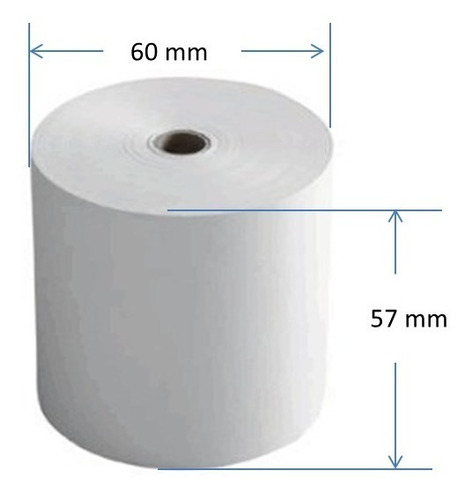 Rollo Papel Bond 57x55 Mm Para Sumadoras Blanco 