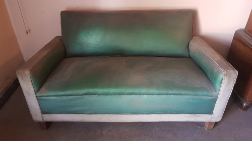 Sillon Sofa Retro Vintage Verde Años '40 Resortes