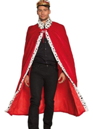 Disfraz Capa De Rey Realeza Monarca Mago Cotillon 