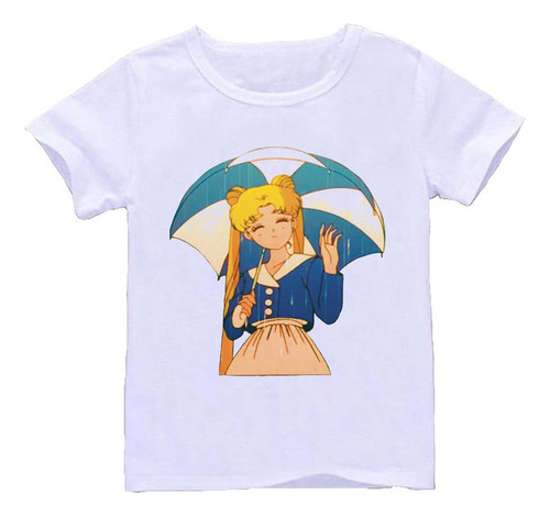 Remera Blanca Adultos  Sailor Moon R310