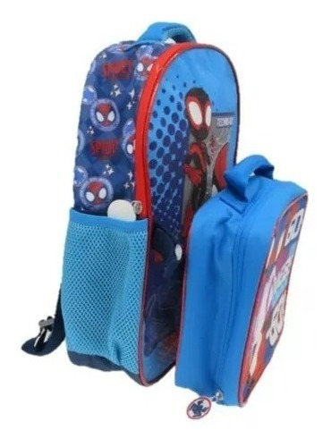 Mochila Con Lonchera Spiderman Niño Escolar Spidey