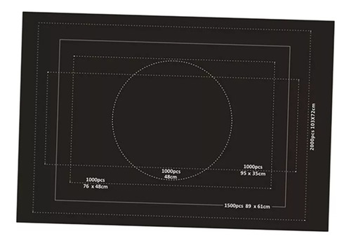 Tapete Puzzle 2.000 3.000 Piezas 2000 Negro
