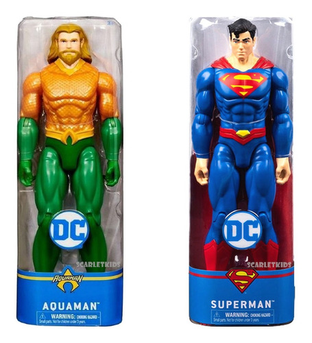 Superman Aquaman Figura 30 Cm Dc Articulada Original Scarlet
