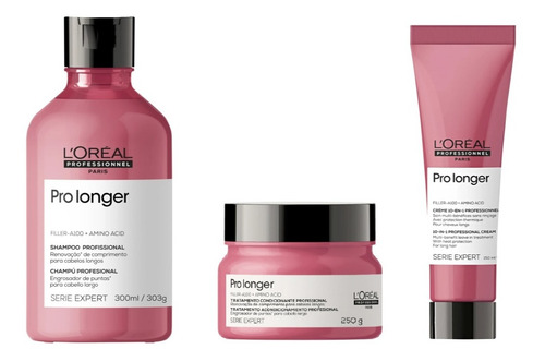 Kit Loreal Pro Longer - Shampoo + Mascara + Creme