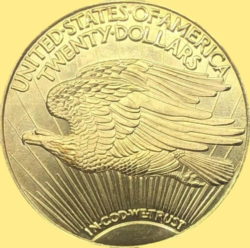 Moeda 20 Dólares Americano 1921- Águia- Cópia Banhada À Ouro
