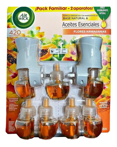 Air Wick Aromatizante Eléctrico Flores Hawaianas 7 Repuestos