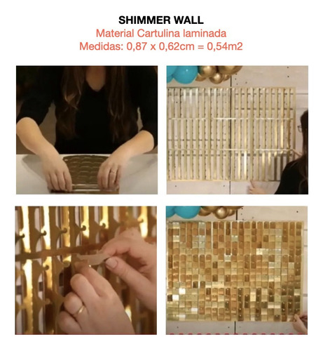 Shimmer Wall Magico Lentejuelas Brillo Glitter Cortina
