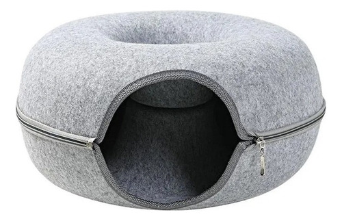 Cama Tipo Túnel De Fieltro For Gatos, Rosquilla, Nido Para