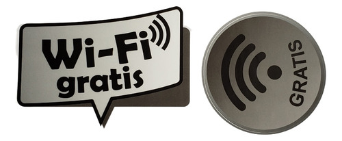 Set 4 Stickers Diseño Wi-fi Para Restaurantes, Señalización