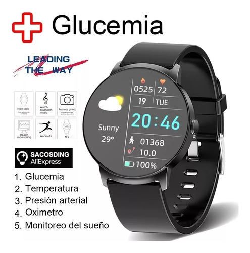 Reloj Inteligente De Azúcar En Sangre Para Hombre, Glucose E