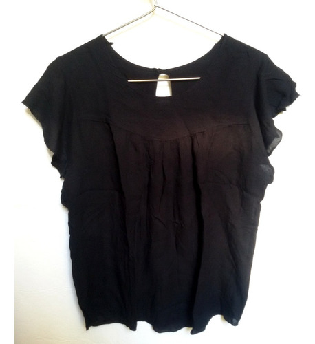 Blusa Negra Tipo De Bambula Marca Sans Doute